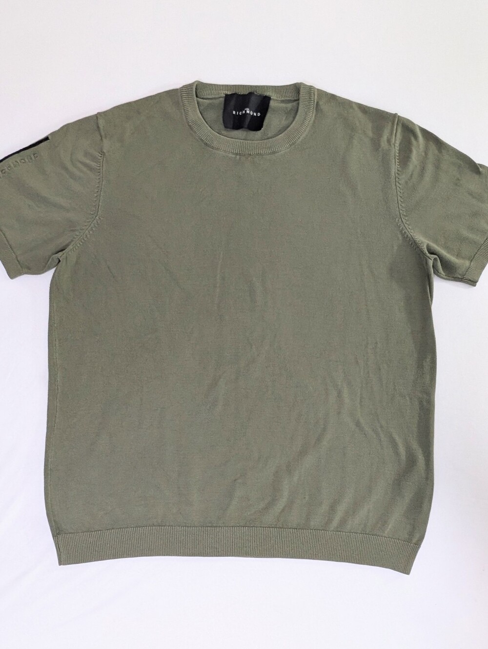 John Richmond Short Sleeve Sweater Sage Green